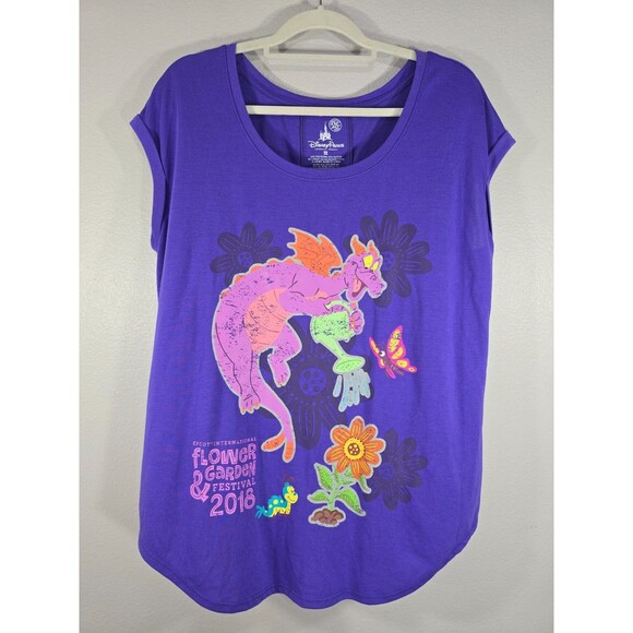 Disney Tops - Disney EPCOT Figment 25th Anniversary 2018 Flower & Garden Festival Shirt 2x AD